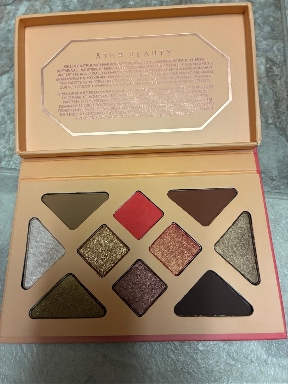 Warm Coral & Gold Eyeshadow Palette - Multi-Tone